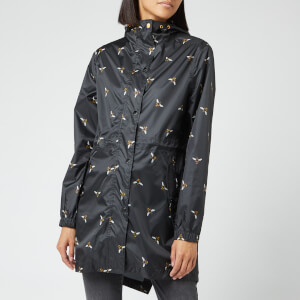 Joules Women's Golightly Bees Waterproof Packaway Coat - Black
