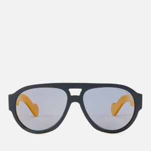 Moncler Men's Acetate Sunglasses - Blue/Smoke Polarized