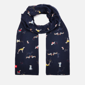 Joules Women's Wensley Dogs Print Scarf - Navy