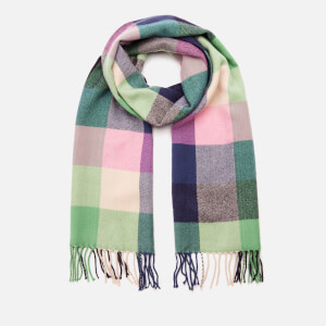 Joules Women's Bracken Check Scarf - Dark Pink Check