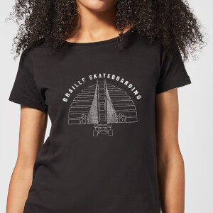 Braille Skateboarding Limited Edition Bridge Sunset Women's T-Shirt - Black