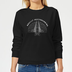 Braille Skateboarding Limited Edition Bridge Sunset Women's Sweatshirt - Black
