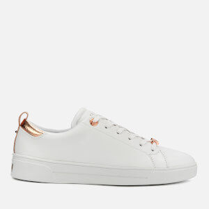 Ted Baker Women's Gielli Leather Low Top Trainers - White/White