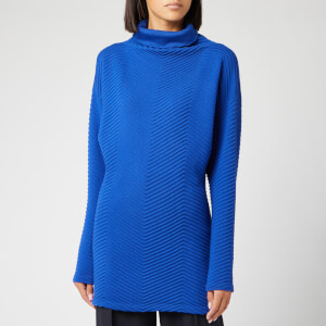Victoria, Victoria Beckham Women's Fitted Waist Turtleneck Jumper - Bright Blue