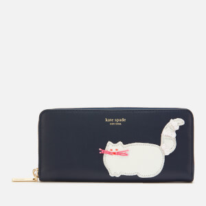 Kate Spade New York Women's Beaded Cat Slim Continental Wallet - Blazer Blue