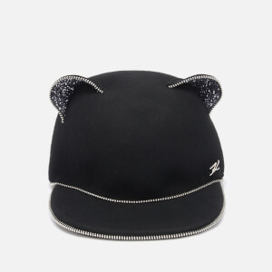 Karl Lagerfeld Women's Choupette Ears Zip Cap - Black