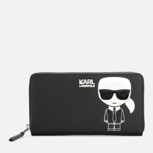 Karl Lagerfeld Women's K/Ikonik Zip Wallet - Black