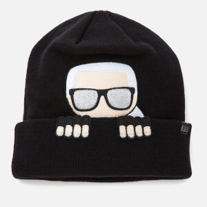 Karl Lagerfeld Women's K/Ikonik Beanie Hat - Black