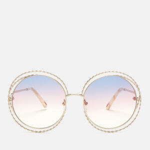 Chloe Women's Carlina Round Frame Sunglasses - Gold/Rainbow Lens