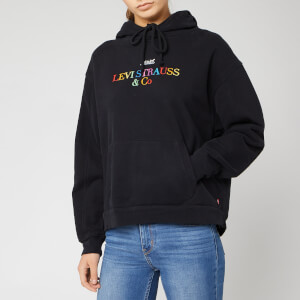 Levi's Women's 'Unbasic' Hoodie - 90s Text Logo Hoodie Meteorite