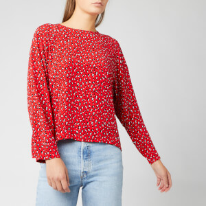 Levi's Women's Miranda Top - Fun Leopard Brilliant Red