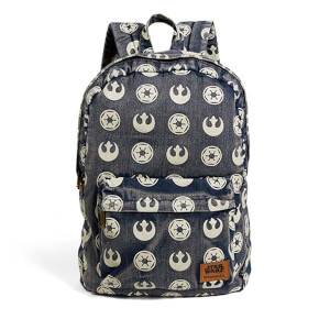 Loungefly Star Wars Imperial and Starbird Symbol Denim Backpack