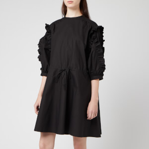 JW Anderson Women's Cotton Frilled Dress - Black