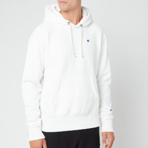 Champion Men's Big Script Hood Logo Sweatshirt - White
