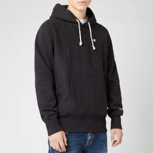 Champion Men's Big Script Hood Logo Sweatshirt - Black