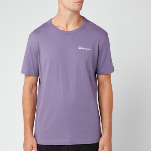 Champion Men's Small Script Crew Neck T-Shirt - Purple