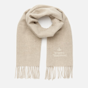 Vivienne Westwood Women's Wool Embroidered Scarf - Natural