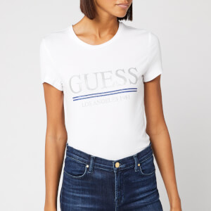 Guess Women's Logo T-Shirt - True White