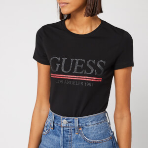 Guess Women's Logo T-Shirt - Black