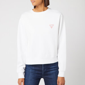 Guess Women's Basic Triangle Sweatshirt - True White