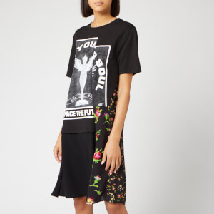 McQ Alexander McQueen Women's Hybrid T-Shirt Dress - Darkest Black