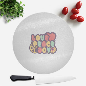 Love Peace Joy Round Chopping Board