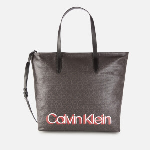 Calvin Klein Women's Monogram Shopper Bag - Brown Mono