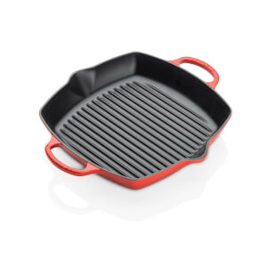 Le Creuset Signature Cast Iron Deep Square Grill - 30cm - Cerise