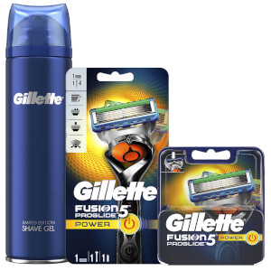 Fusion5 Men's ProGlide Power Bundle (Razor Handle, 4 Count Blade and Shave Prep 200ml)