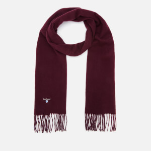 Barbour Men's Plain Lambswool Scarf - Wine