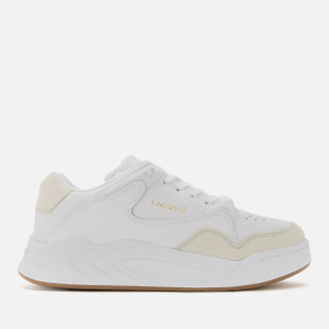 Lacoste Men's Court Slam Leather Trainers - White/Gum