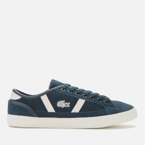 Lacoste Men's Sideline Suede Trainers - Navy/Off White