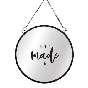 Self Made Round Mirror & Vinyl Sticker