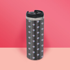 Diamond Pattern Stainless Steel Travel Mug
