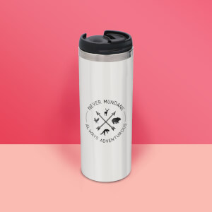 Never Mundane Always Adventurous Stainless Steel Travel Mug - Metallic Finish