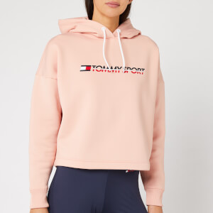 Tommy Hilfiger Sport Women's Cropped Fleece Hoody - Dusty Pink