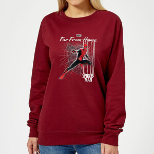 Spider-Man Far From Home Web Tech Women's Sweatshirt - Burgundy