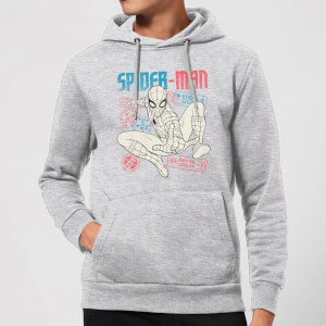 Spider-Man: Far From Home Distressed Paspoort Hoodie - Grijs
