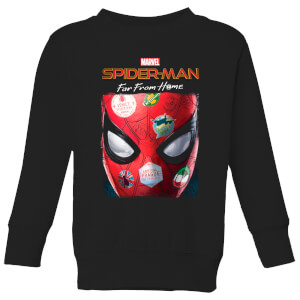 Spider-Man Far From Home Stickers Mask Kids' Sweatshirt - Black