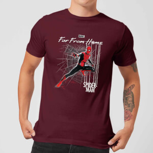 Spider-Man Far From Home Web Tech Men's T-Shirt - Burgundy