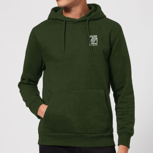 Dazza Pocket Text Hoodie - Forest Green