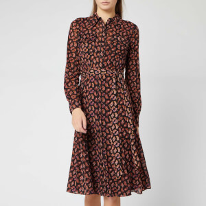 Diane von Furstenberg Women's Andi Midi Dress - Tie Paisley Black