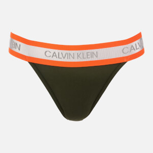 Calvin Klein Women's Neon Hi Cut Tanga Briefs - Duffel Bag