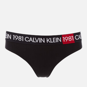 Calvin Klein Women's 1981 Thong - Black