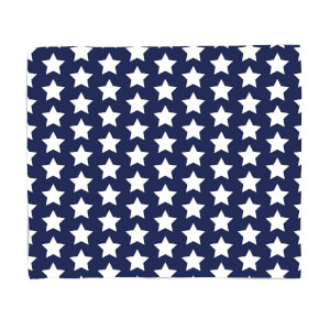 Navy Blue Stars Fleece Blanket