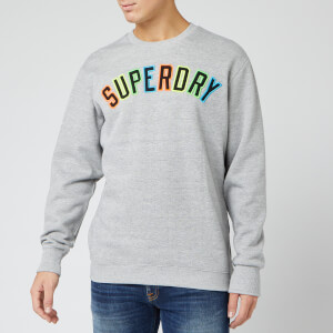 Superdry Herren Series Crew Sweatshirt Pullover Weiß