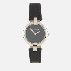 Coach Women's Chrystie Leather Strap Watch - Rou Black