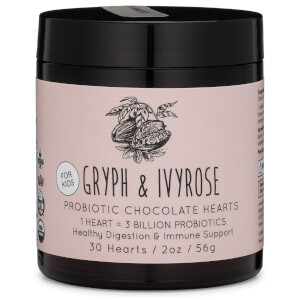 Gryph & IvyRose Probiotic Chocolate Hearts 2 oz