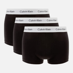 Calvin Klein Men's 3 Pack Low Rise Trunk Boxers - Black/Black/Black