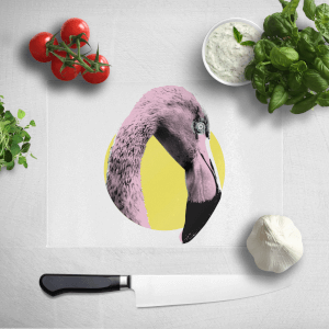 Flamingo With Circular Background Chopping Board